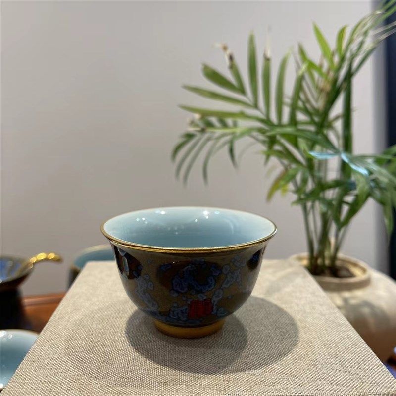 钧御官窑功夫茶具套组盖碗泡茶壶公道杯茶过滤器茶壶茶杯中式盖子