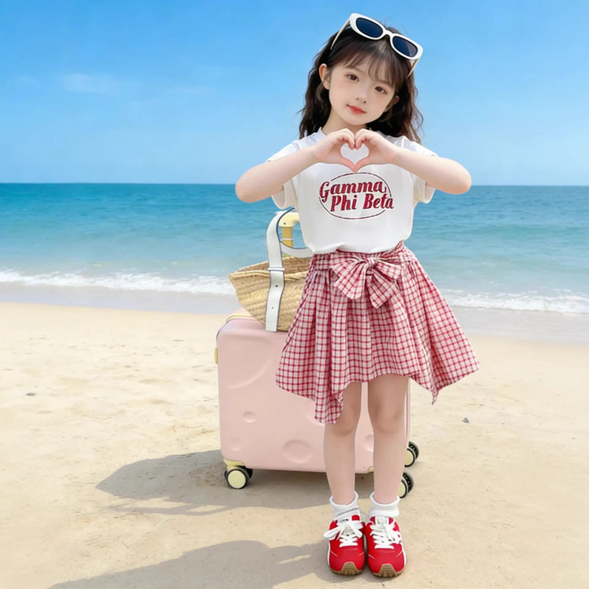 女童2026套装夏装儿童洋气时髦衣服女宝宝休闲背心短裙两件套夏季