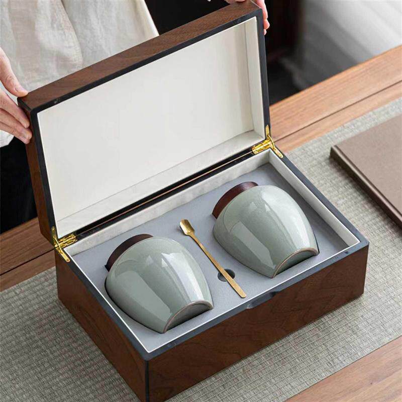 高档茶叶包装礼盒木盒空盒陶瓷罐通用红茶绿茶白茶金骏眉龙井定制