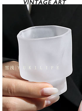 YUKI想你的思绪都叠成折纸  叠纸造型酒杯清酒杯茶杯日式中古杯子