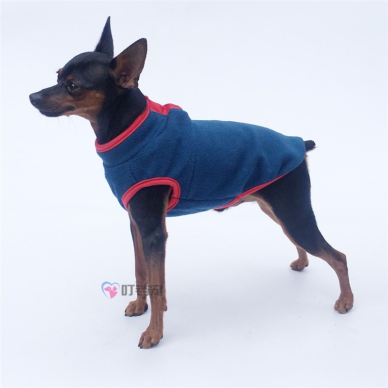 小鹿犬专用衣服冬季秋季迷你小体狗狗2023新款带牵引环扣冬天加绒