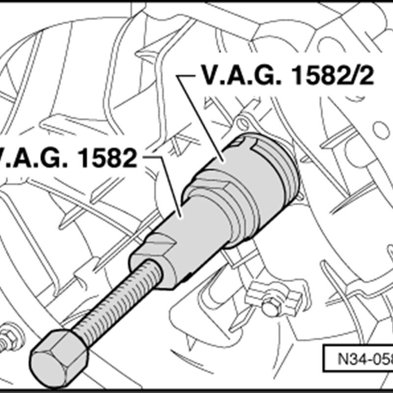 VAG1582奥迪大众帕萨特B5手动变速箱主动轴球轴承弹簧拆卸工具