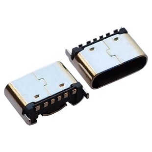 TYPEC-6p立贴5.0/5.5/6.8/9.3/10.0/10.5身体高度母座母口C口宽口