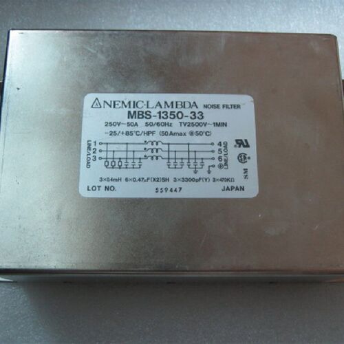 日本 NEMIC-LAMBDA MBS-1350-33 进口三相电源滤波器 50A