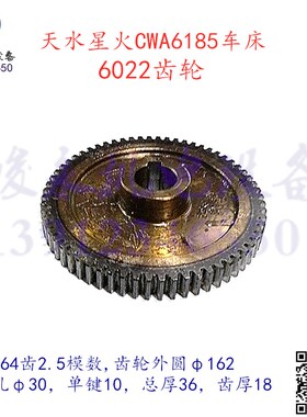 天水星火车床CWA6185 CWA61100 溜板箱齿条轴齿轮 6022走刀齿轮