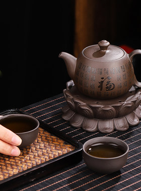 紫砂壶承干泡台茶宠金蟾龙龟茶壶隔热垫养壶垫茶壶托功夫茶具配件