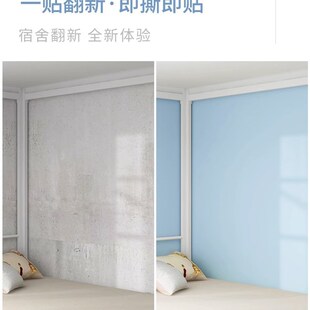 乳胶漆静电墙面保护膜卧室墙纸自粘壁纸家用不伤墙护墙贴无胶宿舍