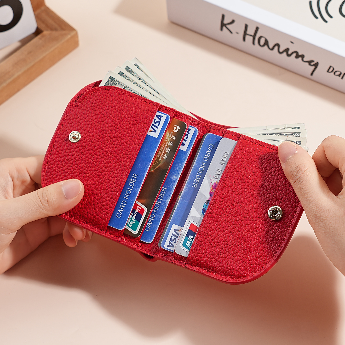 头层牛皮钱包轻薄小巧高级感卡包