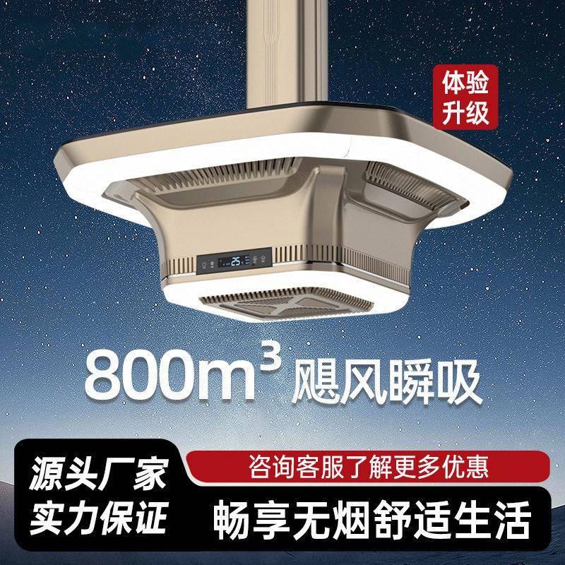麻将机棋牌室吸烟灯空气净化升降吊灯除烟过滤麻将灯排烟机升级款