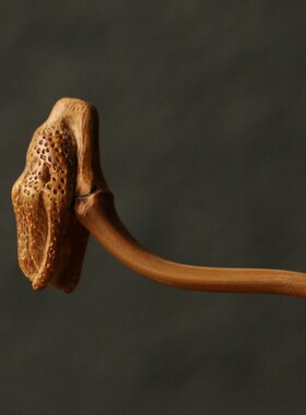 【佛手】几十年老竹枝纯手工精工雕刻浮雕茶道茶针茶拨发簪竹雕