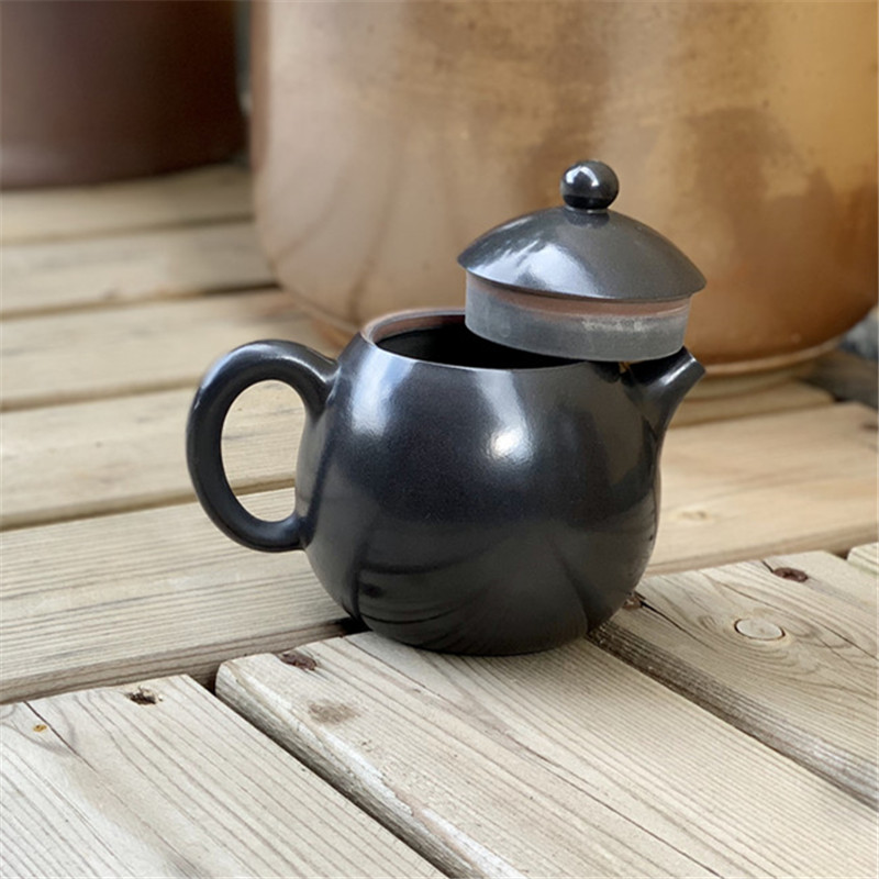 建水纯手工紫陶壶 普洱茶专用紫陶壶 龙蛋小容量茶壶 汉瓦石瓢紫