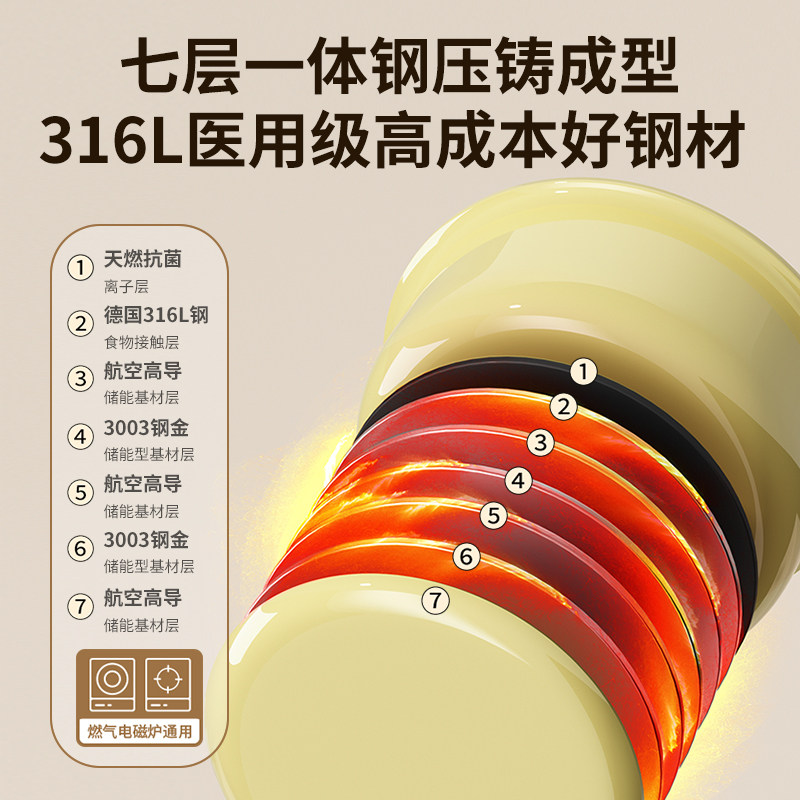 316不锈钢火锅鸳鸯锅家用电磁炉专用电火锅火锅锅子一体成型清汤