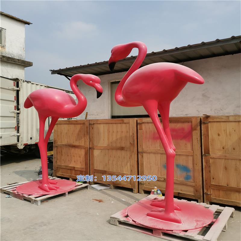 玻璃钢火焰鸟模型商场开业形象摆件玻璃纤维动物雕塑园林景观雕塑