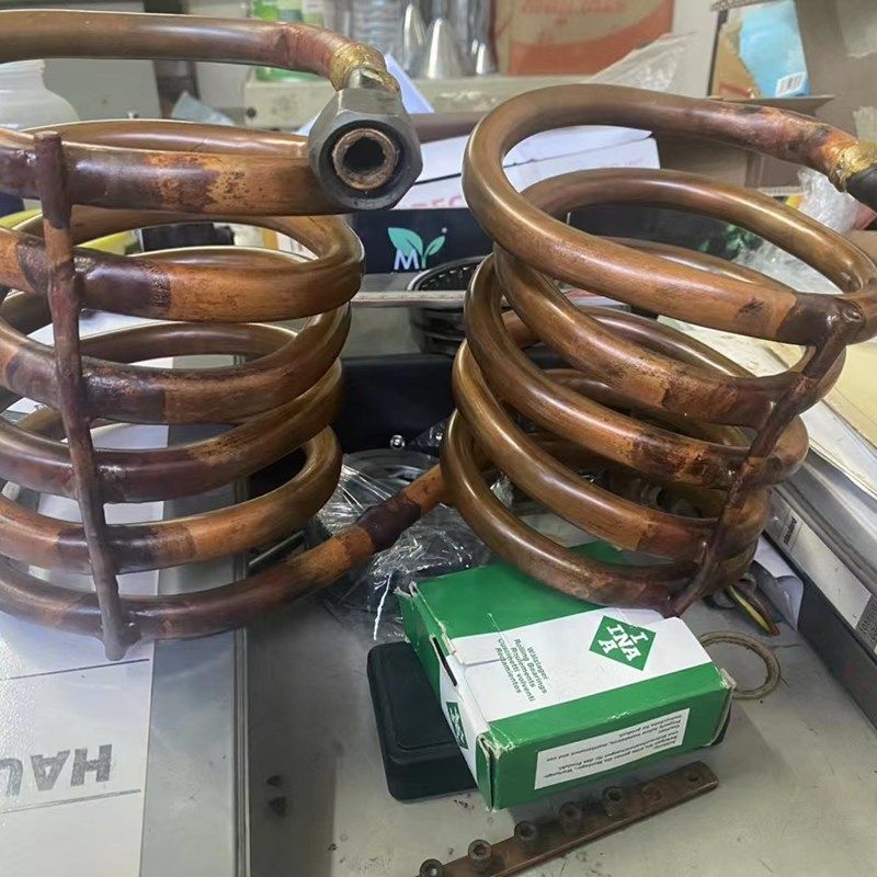 齿轮箱冷却铜管散热器螺旋双排盘管铜管液体冷却油散热铜管14*1.5