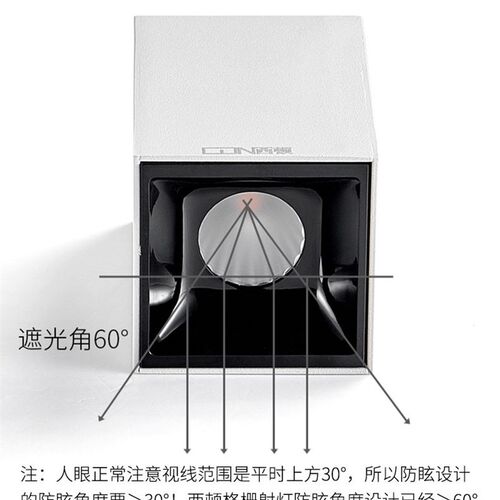 西顿照明明装射灯无主灯设计洗墙灯双头单头方形格栅射灯CES812C
