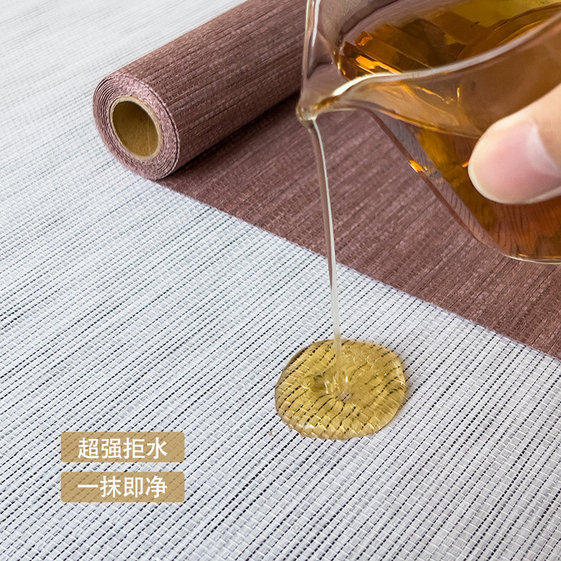 中式防水纸编茶席简约茶室桌旗茶道禅意茶桌布功夫茶具配件茶垫子