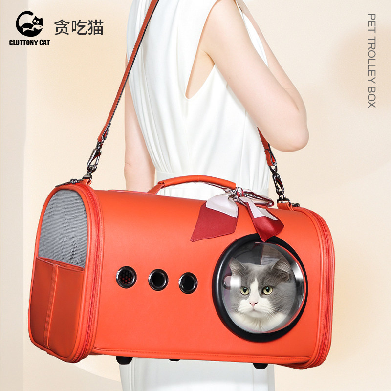 贪吃猫宠物包猫包外出可携式宠物航空箱车载包大容量透气猫狗背包