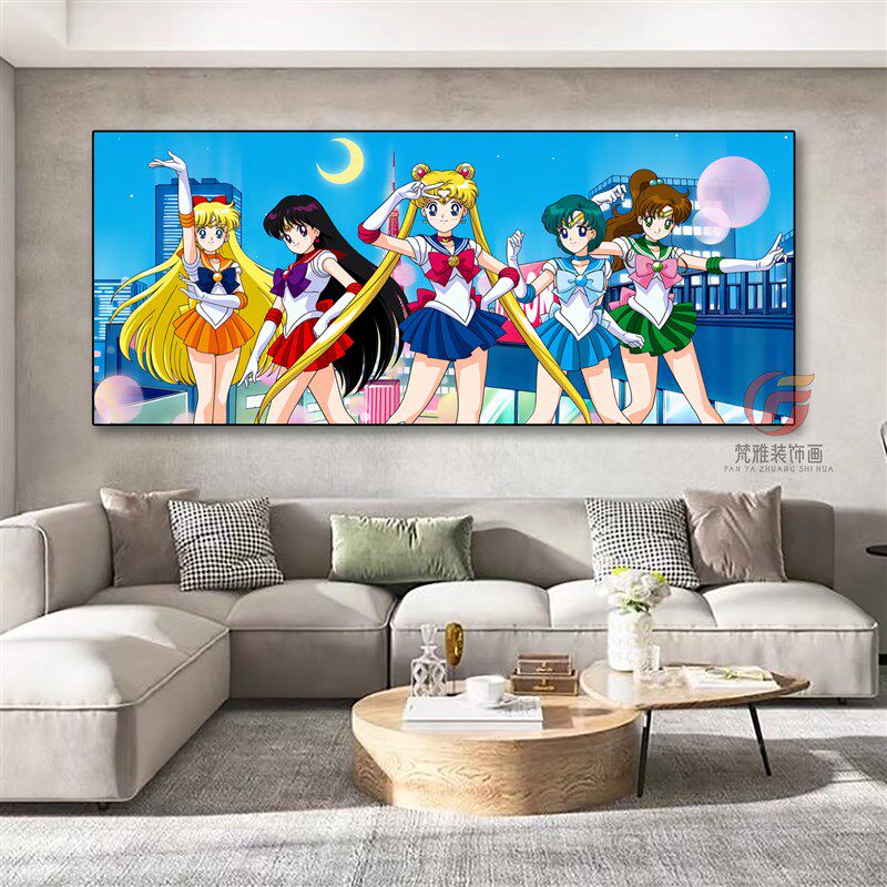 美少女战士装饰画月野兔水冰月公主房间女生卡通动漫卧室床头挂画