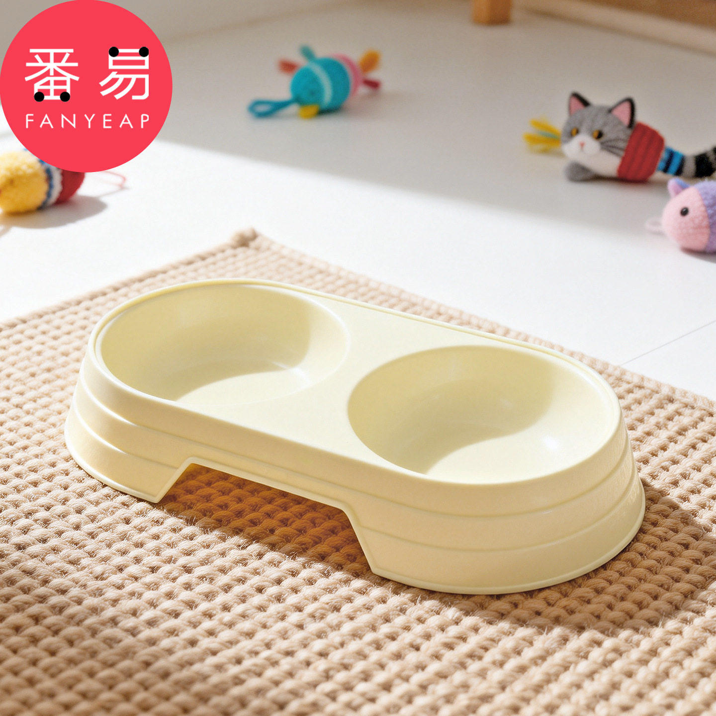 宠物碗B1zzn001-猫碗水碗狗食盆猫咪饭碗双碗小狗慢食碗宠物喝水