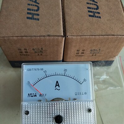 HUA华伟仪表85L1指针交流电流表5A 10A 20A 30A 50/5安培表64*56