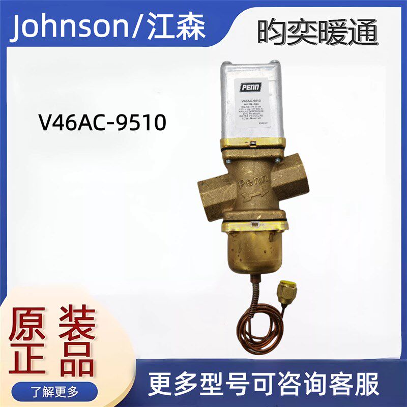 全新Johnson江森V46AC-9510电动压力驱动水阀座阀原装包邮订货