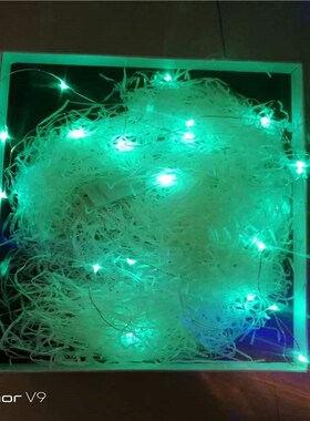 led纽扣铜线灯礼盒装饰彩灯 星灯米灯银丝礼品盒礼物盒发光彩灯串