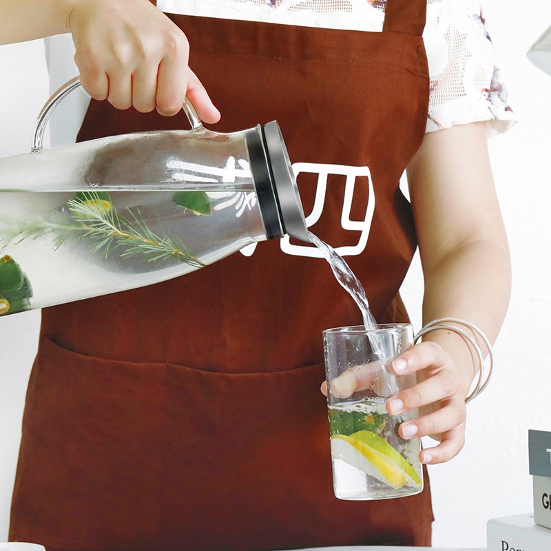 圆舍北欧式凉水壶冷热两用耐热耐高温玻璃冷水壶热开水杯家用札壶