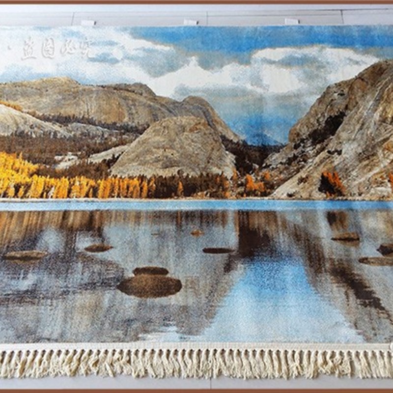 客厅沙发背景墙办公室欧式美式北欧田园风景长方形装饰画挂毯壁毯