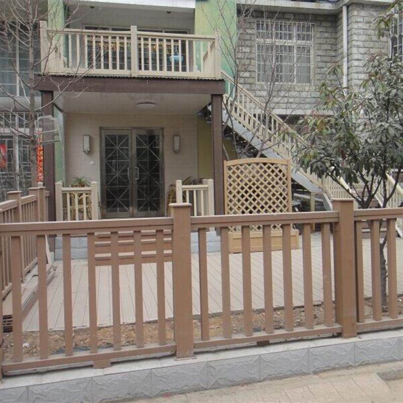 木塑护栏围栏栅栏 户外塑木防腐木地板葡萄架 凉亭木屋塑木围栏