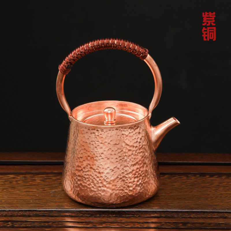 纯紫铜手工加厚铜壶提梁壶煮茶泡茶壶小茶壶功夫铜茶具铜壶包邮
