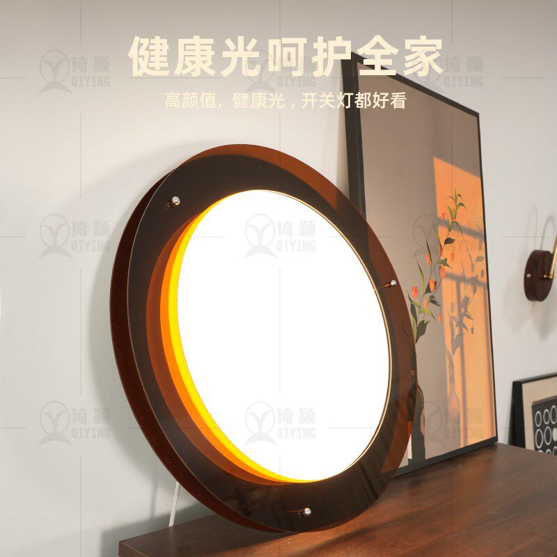 法式中古vintage书房卧室吸顶灯设计师复古南洋风茶色衣帽间灯具