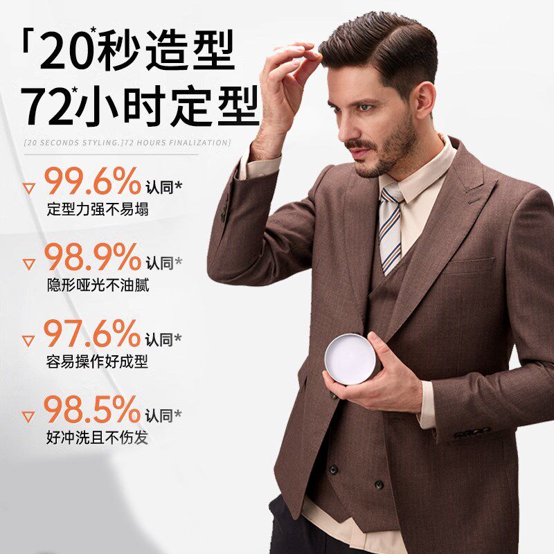 发泥男士定型喷雾发胶持久塑形清香自然蓬松保湿造型啫喱发蜡