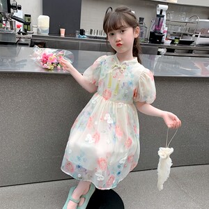 女童连衣裙夏季2024新款女孩网红洋气夏装公主裙儿童夏款时髦裙子