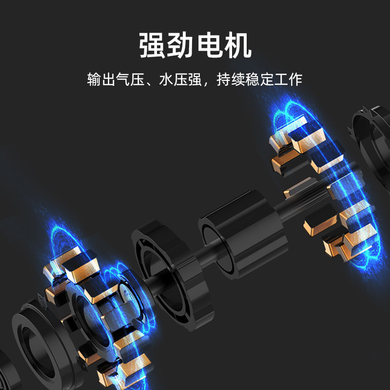 GJ车载洗车器12v电动洗车机充气泵一体机汽车用高压水泵打气
