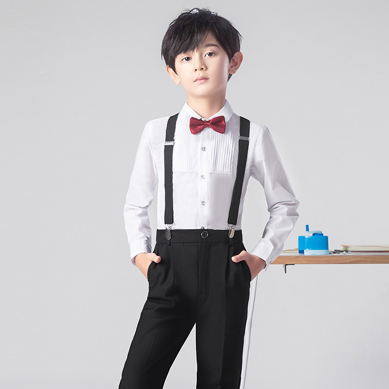 花童男童礼服套装儿童小西装秋季男孩主持人婚礼西服钢琴演出服装