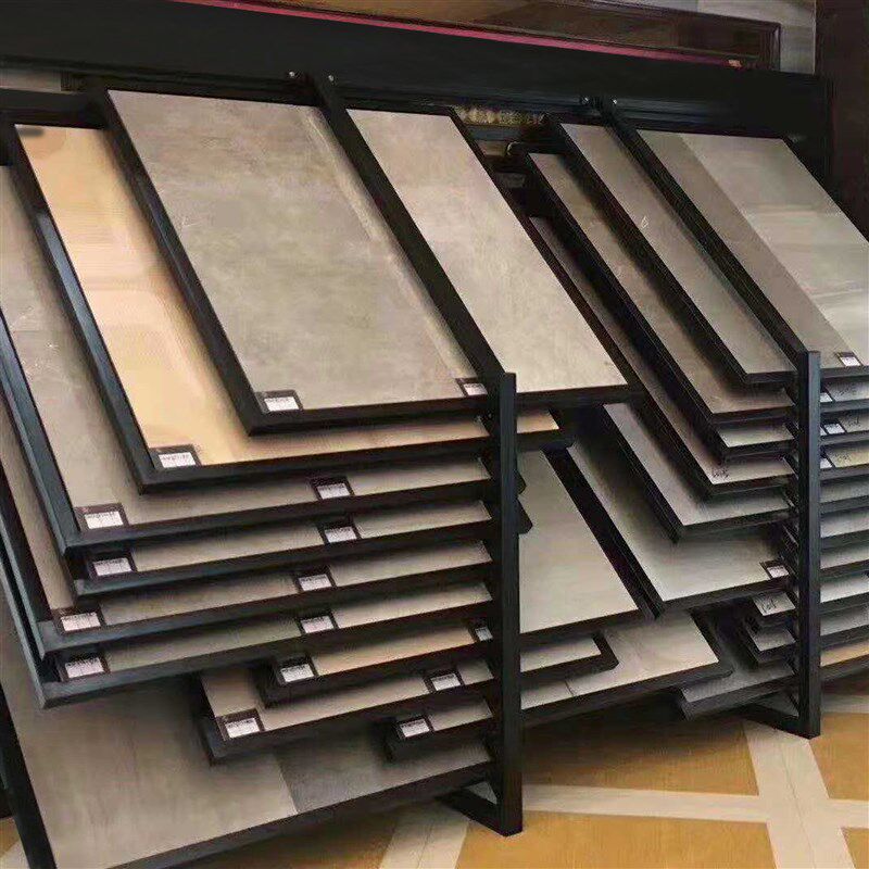 木地板展示架斜躺推拉瓷砖多功能展架样品墙布壁纸架子立式落地式