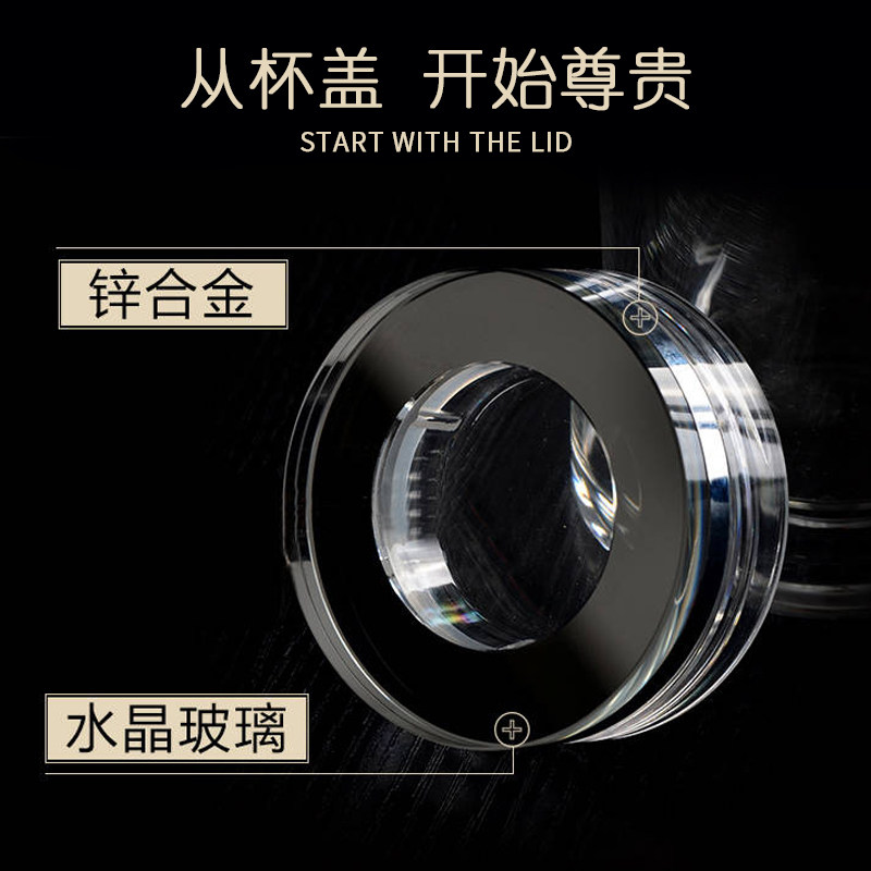 玉金晶双层玻璃杯男士水杯便携隔热带盖过滤网茶杯商务泡茶杯子