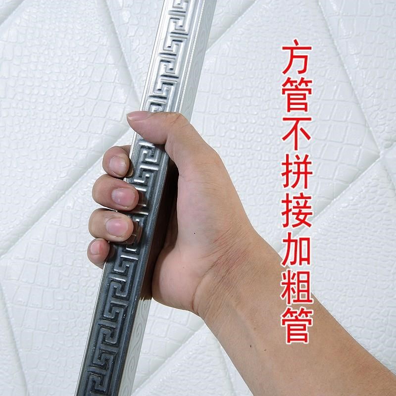 新款方管不接驳蚊帐支架加粗加厚不锈钢蚊帐支架压脚落地四柱杆子
