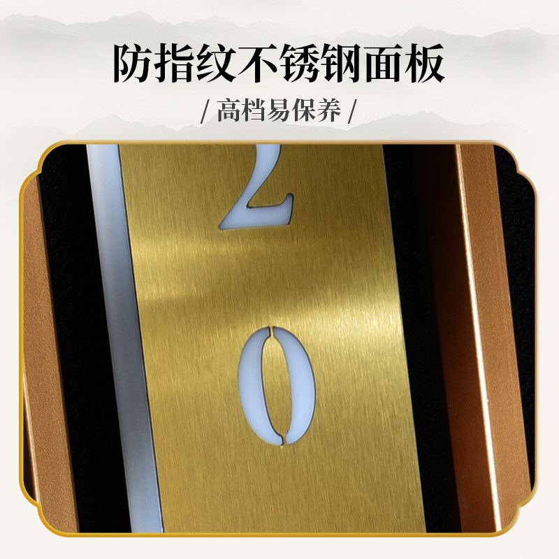 拉丝不锈钢金属边框双侧发光门牌号定制亚克力立体贴字标识牌贴新