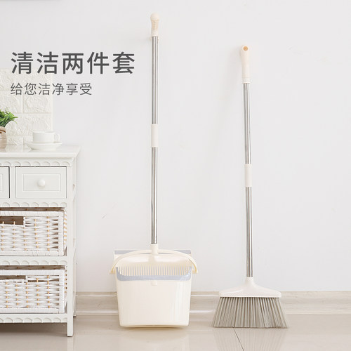 猪鬃毛扫把簸箕套装马鬃毛组合加厚扫帚笤帚家用不沾毛发扫把笤帚