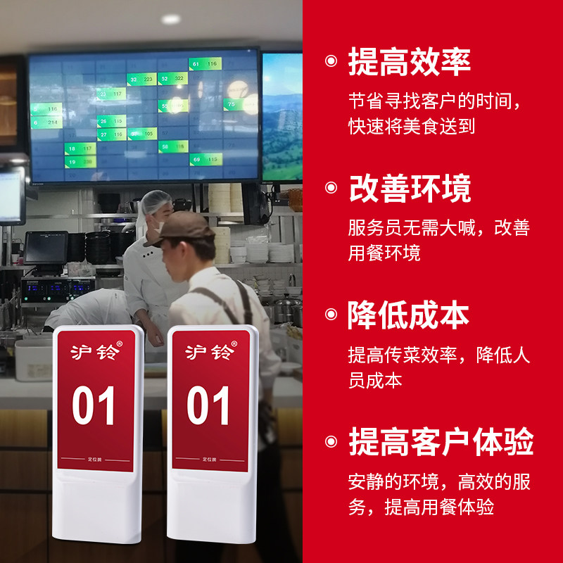沪铃无线智能定位送餐器咖啡厅取餐叫号器等餐器甜品店饭店取餐牌