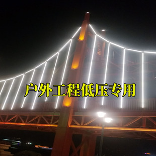 24V伏低压户外柔性灯带led亮化工程超高亮防水室外围墙灯安全电压