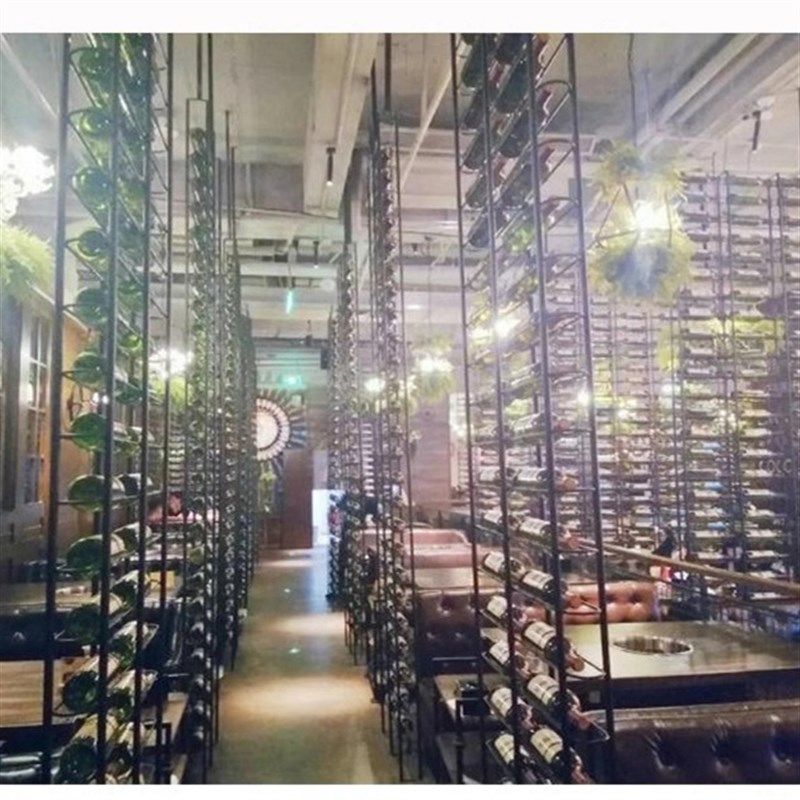 酒吧落地红酒柜展示架餐厅卡座红酒瓶架子屏风壁挂酒架置物架装饰