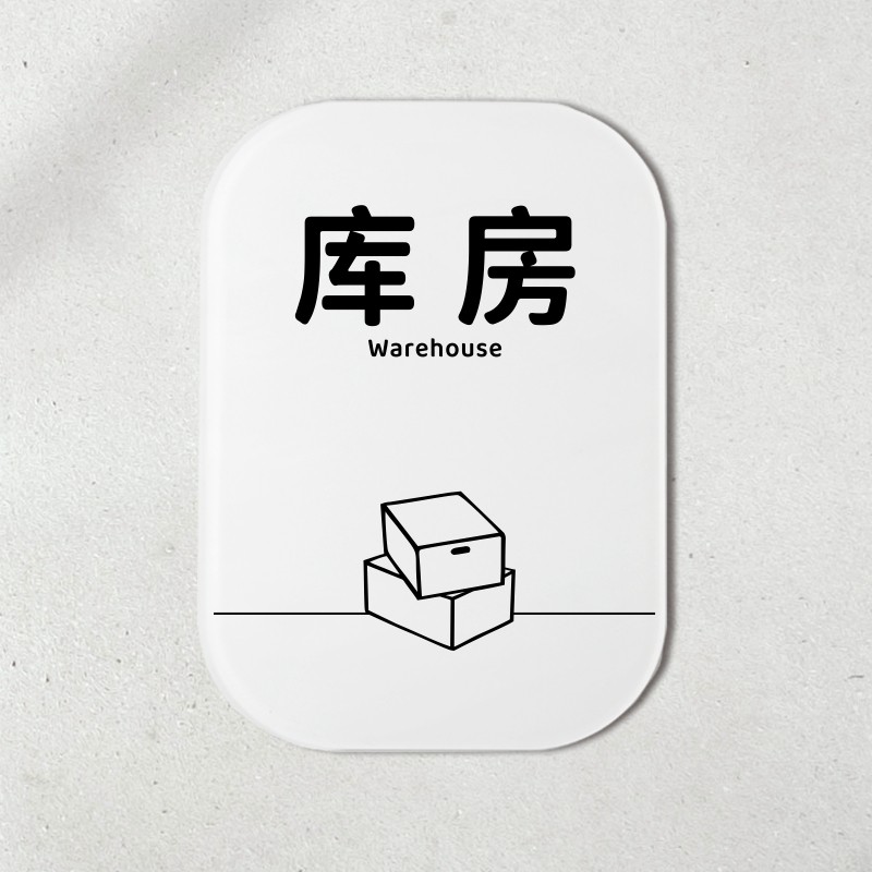 仓库储物间标识牌 生产车间仓库指示牌 工厂厂区区域划分提示墙贴