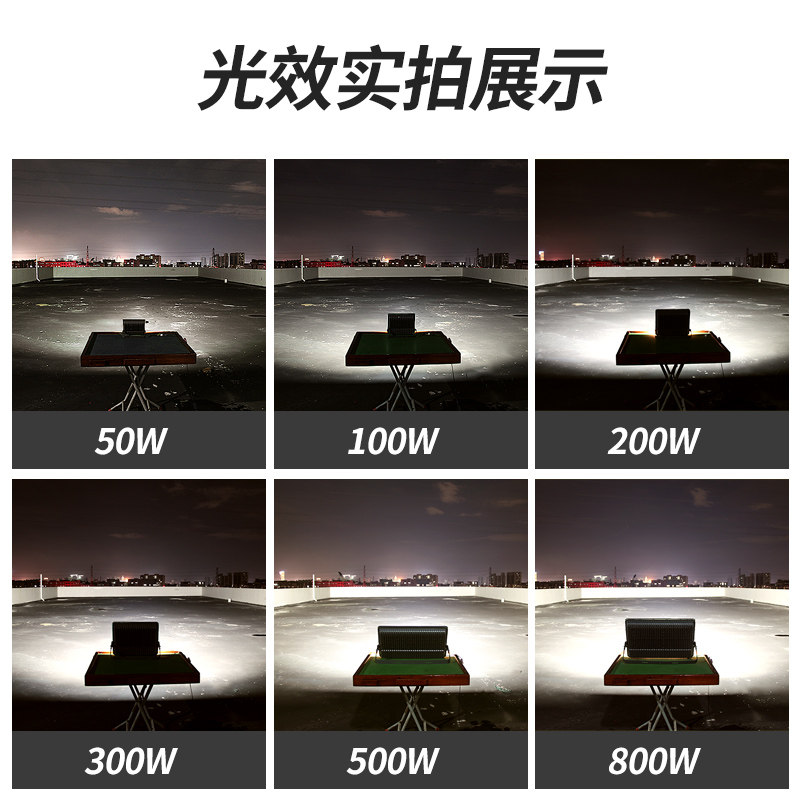 led投光灯户外100W室外防水广告牌照明探照工厂房球场工程投射灯