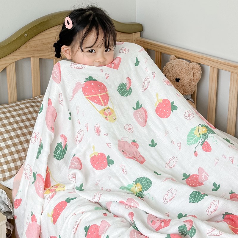 竹棉纱布婴儿盖毯宝宝夏凉被儿童被子夏季幼儿园午睡薄毯子空调被