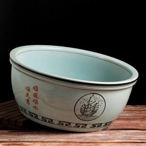 陶瓷和面盆加厚大汤盆冷锅串串钵钵鸡大号深盆调料装酱家用揉面盆