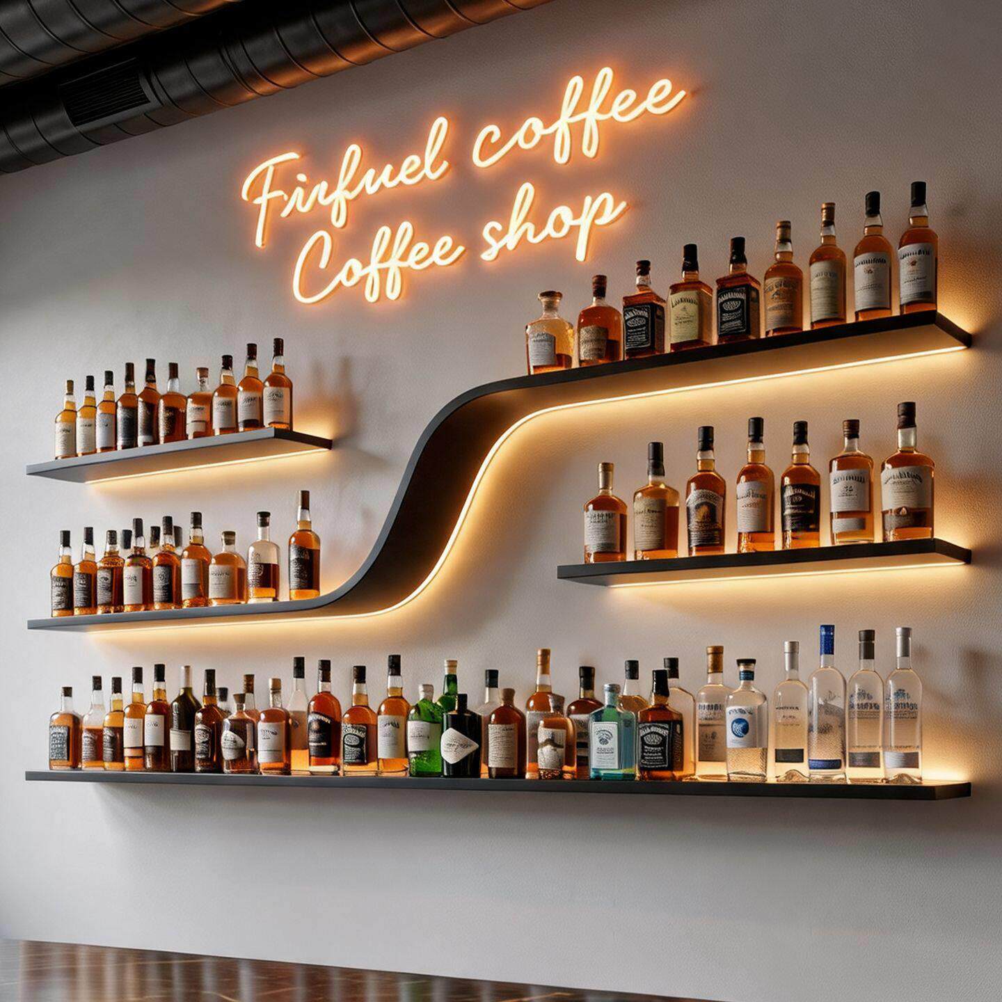 酒吧台铁艺架壁挂式厅酒柜物架酒吧餐墙/上展示置架工业架子红酒