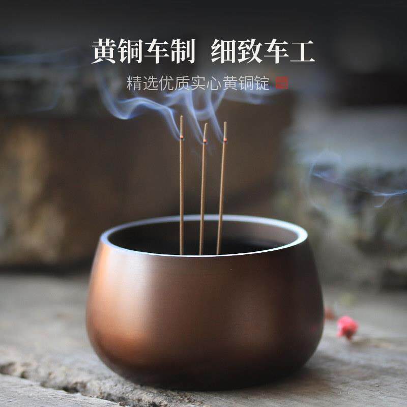 纯香炉家用供奉铜上香供佛供香焚香内沉香薰钵体炉(香香薰室炉线