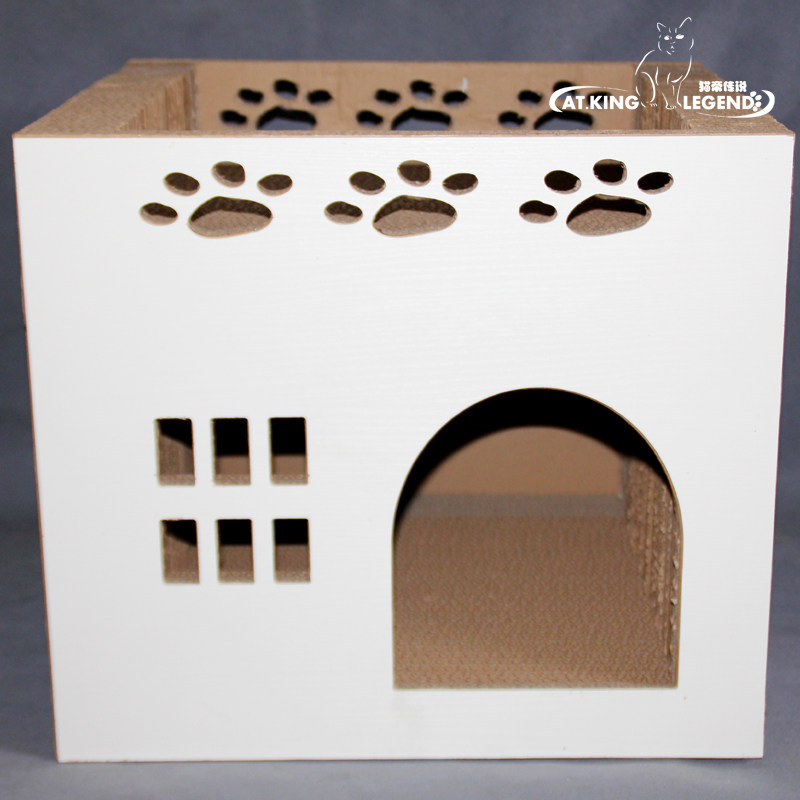 猫咪用品瓦楞纸猫窝猫玩具宠物猫抓板别墅式宠物用品瓦楞抓板包邮